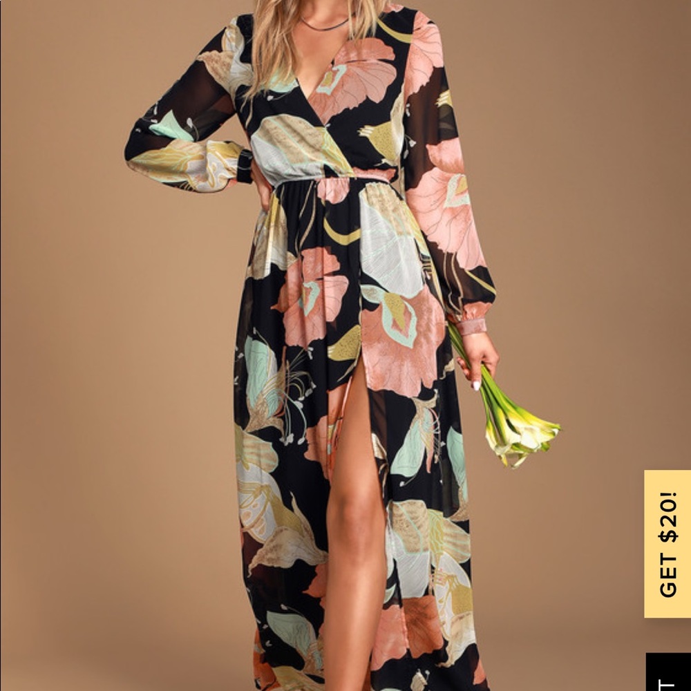 Lulus long sleeve floral dress